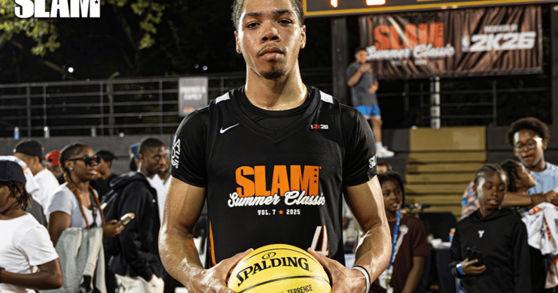 Tyran Stokes wins Terrence Clarke MVP at SLAM Summer Classic Vol. 7 (Photo via @SLAM_HS)